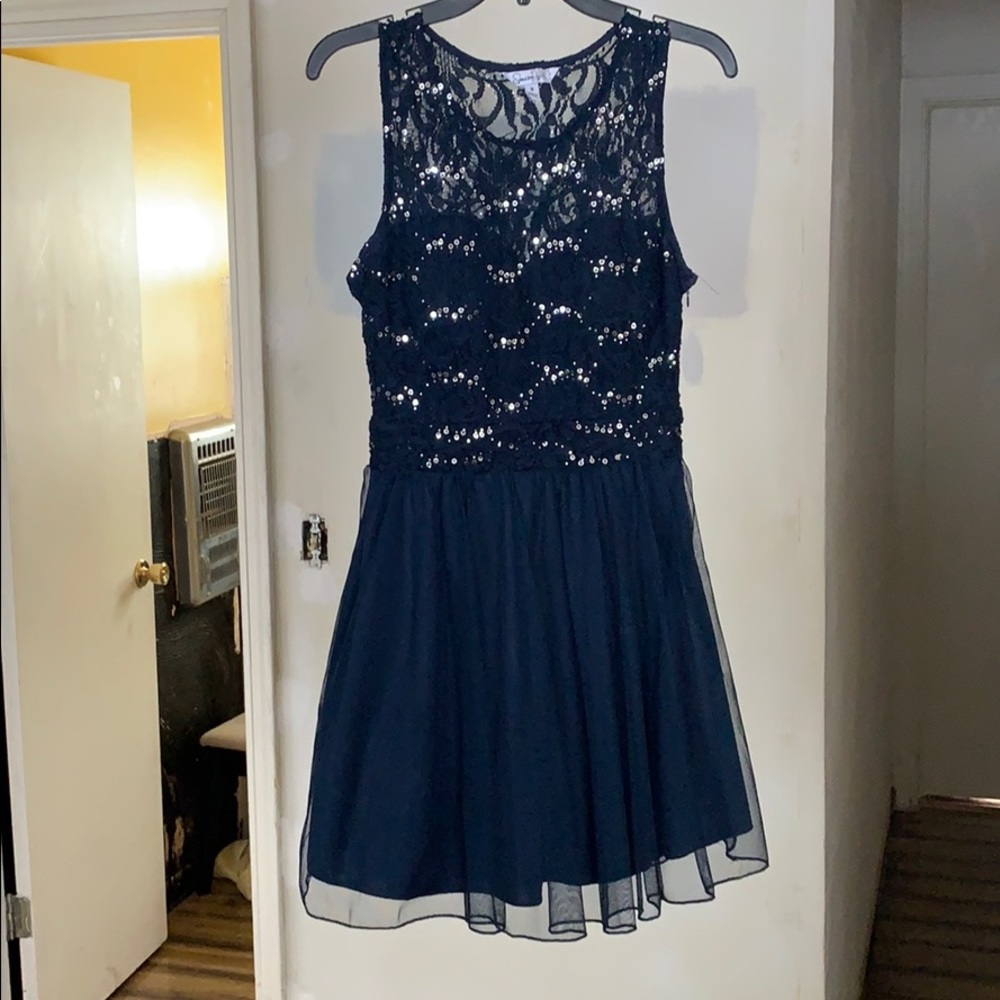 Navy Blue Homecoming Dress